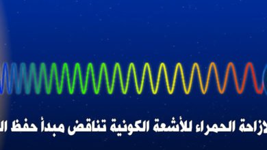 هل الازاحة الحمراء للأشعة الكونية تناقض مبدأ حفظ الطاقة؟