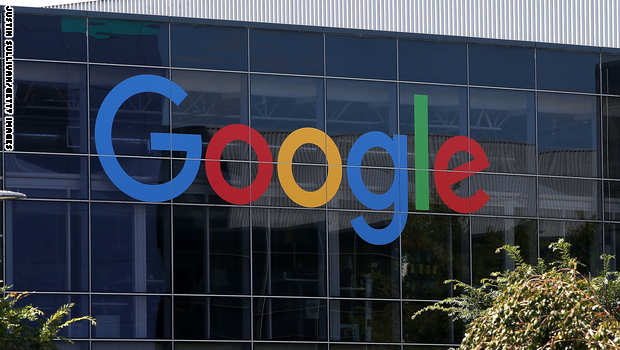 MOUNTAIN VIEW, CA - SEPTEMBER 02: The new Google logo is displayed at the Google headquarters on September 2, 2015 in Mountain View, California. Google has made the most dramatic change to their logo since 1999 and have replaced their signature serif font with a new typeface called Product Sans. (Photo by Justin Sullivan/Getty Images)